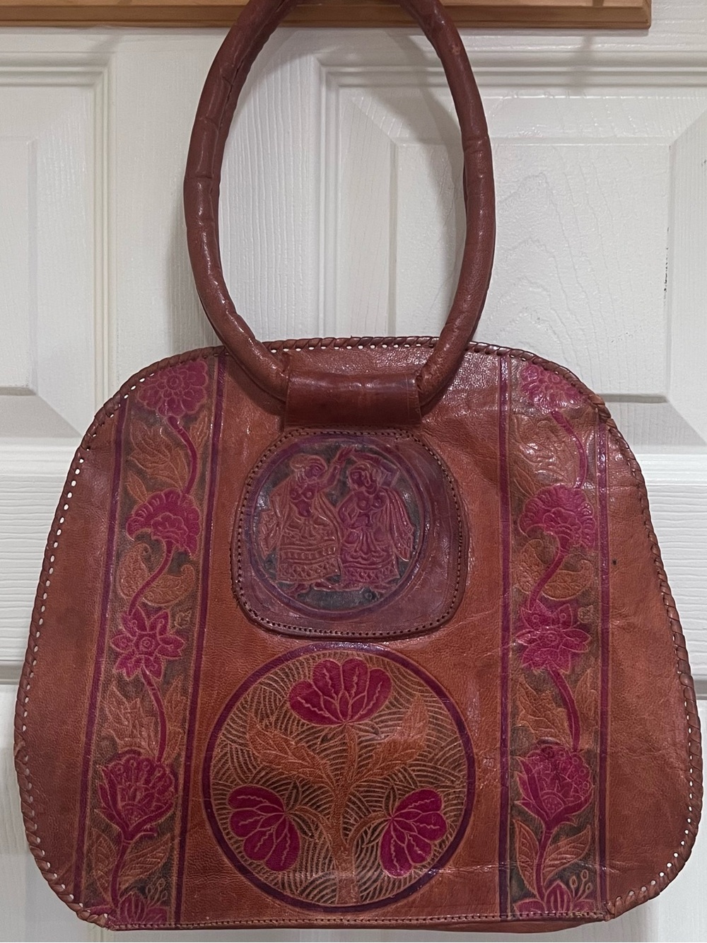 Vintage 1970s Embossed Leather Bag